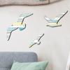 3Pcs Art Wall Hanging Cartoon Background Pendant Seagull Wall Sign Decoration  Home