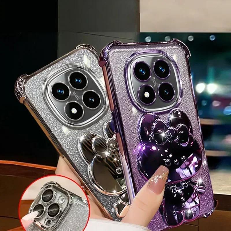 Fashion Bracelets Four Corner Anti Fall Shell for Redmi Note 14 S 13 Pro Plus + 13C 14C A5 A3 Makeup Mirror Holder Phone Case
