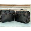 Leather 2 Luggage  Black Bags Motorcycle Side Saddlebags Pouch