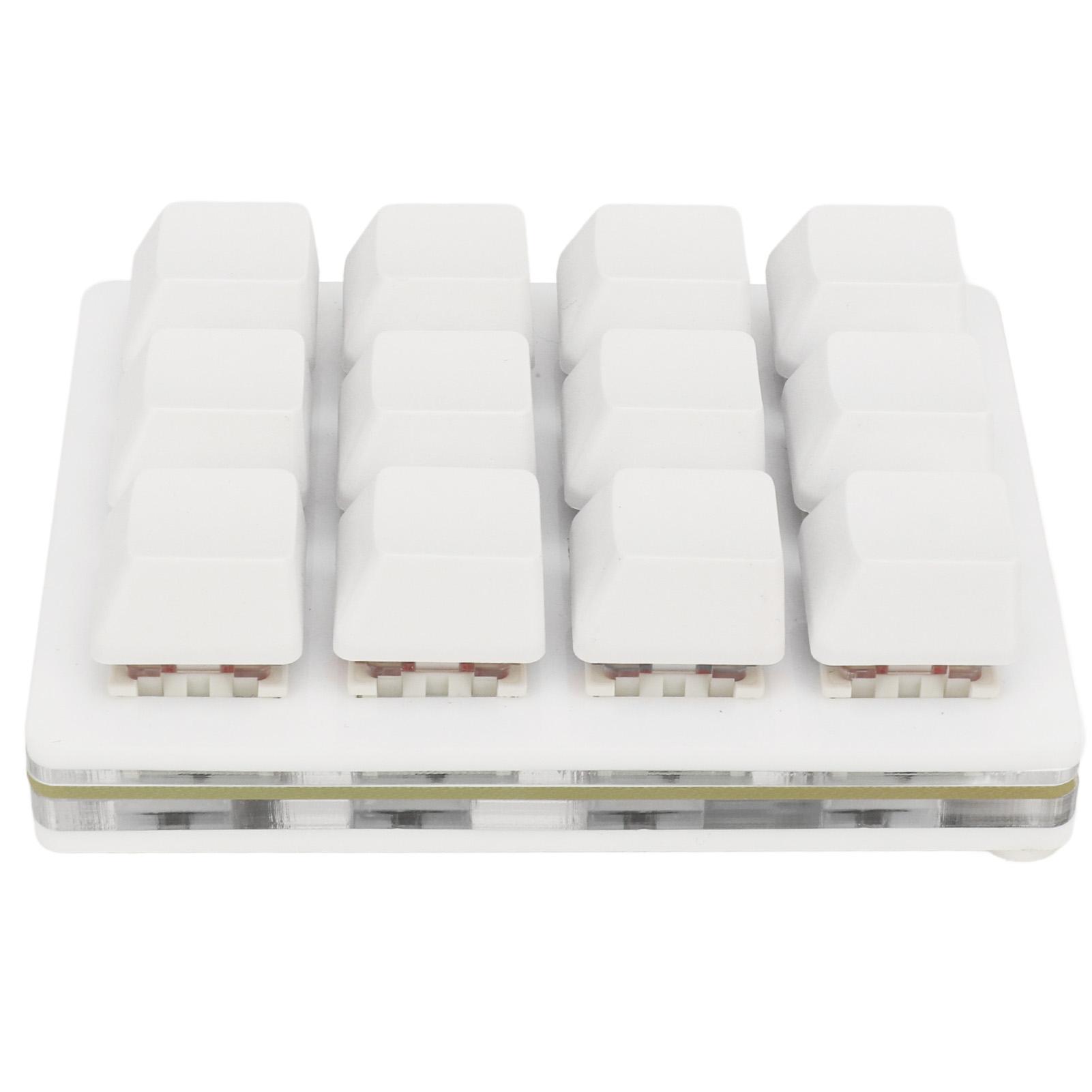 

12-клавишная механическая игровая клавиатура с USB-подсветкой для управления одной рукой, мини-клавиатура с макро-светодиодом, горячая замена, красный переключатель, ABS