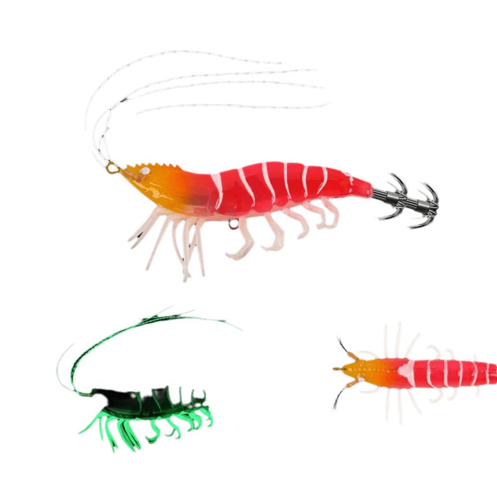 Turlutte Lumineuse Calamar 105mm 11g/80mm 7g Appât Artificiel Calamar Wobbler Appât Poulpe Pêche au Poulpe