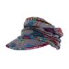 Foldable Earflap Floral Print Girls Cap Mom Hat Ethnic Style Cap Peaked Cap Women Hat Baseball Cap