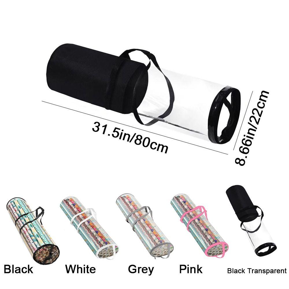 Large Capacity Gift Wrap Storage Bag Cylinder Gift Wrapping Roll Organizer Christmas