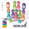 Baby Cartoon Bowling Set Education Toys For Kid Toddlers Number Learning Outdoor Sports Interactions Games Toy For Children Gift