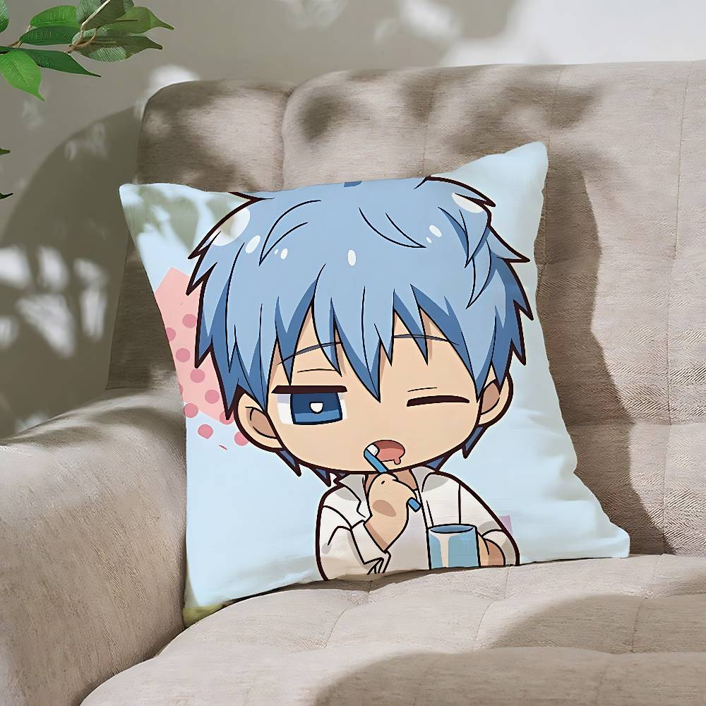 Cool A-Kurokos Basketball Pillow Case Cushion Cover Soft Cute Throw Pillow Case For Car Sofa Pillowcase Polyester With Zipper