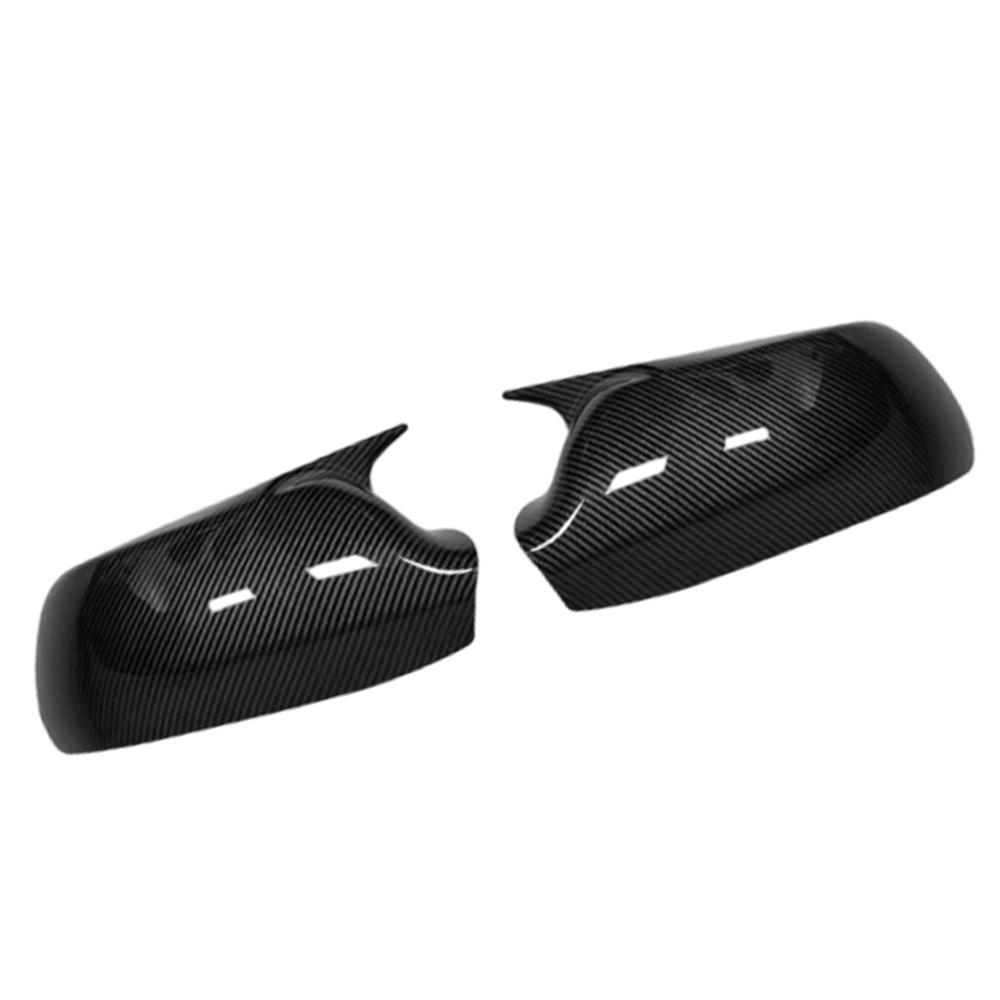 2PCS Rear View Mirror Cover Left Right Side ABS Black Door Wing Mirror Cover Cap for Mazda 3 Mazda 6 2003-2008