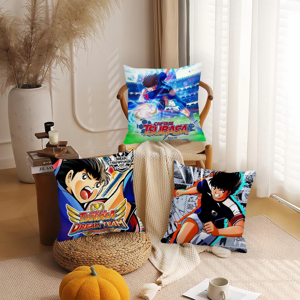 Anime Captain Tsubasa Pillow Case Office Cushions Suitable For Sofa Car Bedroom Decorative Cushion Cover