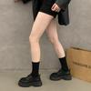 2025 New Luxury Design Leather Platform Loafers Women Handmade Retro Style Round Toe Thick High Heel Slip On Casual Shoes