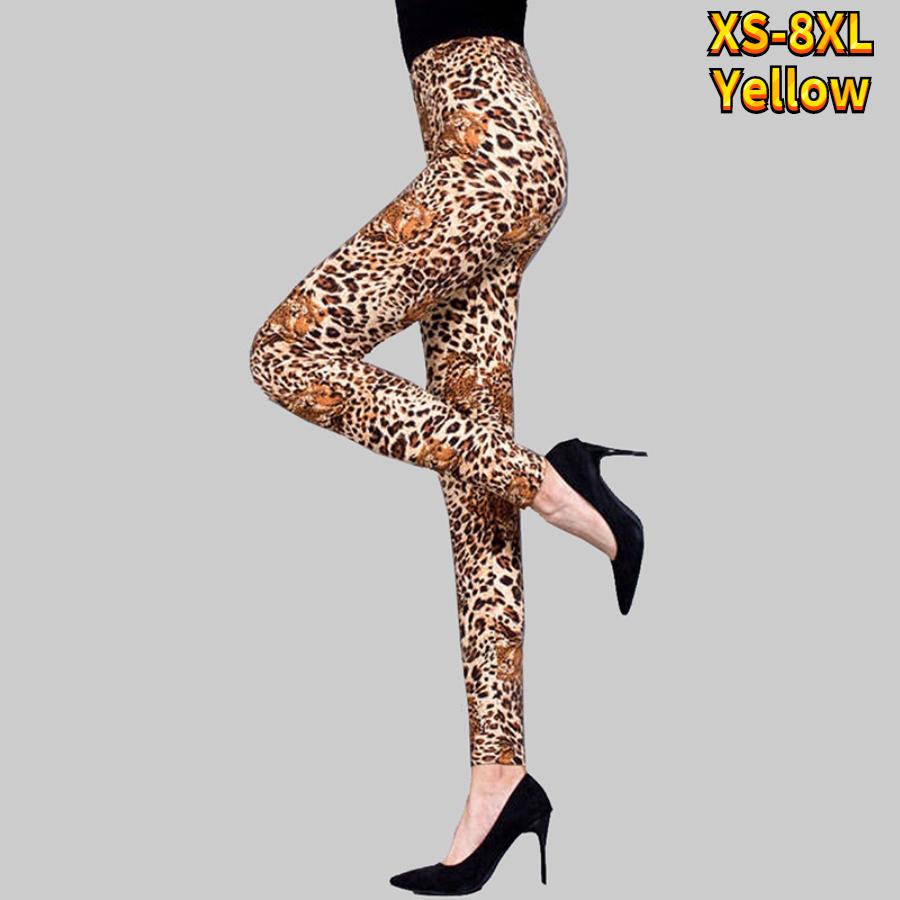 

Женские блестящие маленькие цветочные принты, эластичные леггинсы для йоги, фитнес-бег, тренажерный зал, спортивные активные брюки 6XL жёлтый