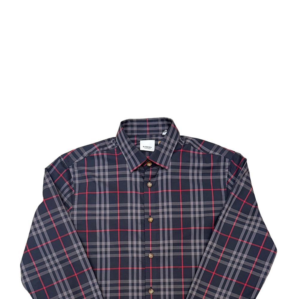 Burberry Shirts Men's Blue Lapel Moderate Other 80842961
