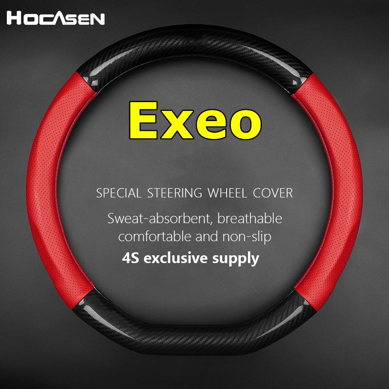 No Smell Thin For Seat Exeo Steering Wheel Cover Genuine Leather Carbon Fiber 2009 ST 2010 2011