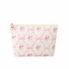 New Floral Quilted Large Plaid Cosmetic Bag Large-capacity Three-dimensional Hand-held Bubble Grid Fashion Pleated Storage Toiletry Bag