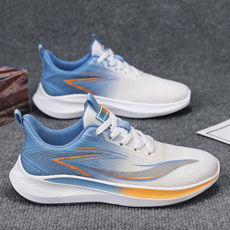 Sommer neue Herrenschuhe Trend atmungsaktives Mesh dicke Sohle leicht Mode lässig rutschfest Tide mit Lauf Sport Herrenschuhe