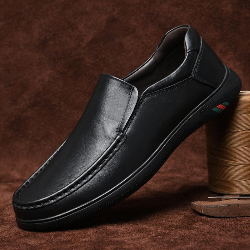 

Новые модные мужские лоферы Мужская кожаная повседневная обувь Высококачественные взрослые мокасины Мужская модная и удобная обувь для вождения 44 чёрный