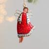 Iron Art Christmas Angel Girl Pendant Retro Angel Hanging Pendants  Holiday