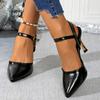 Fashion 2025 New Summer Trend Stiletto Sandals Women Fashion Pointy Shallow Mouth One Line Buckle Non-slip Wear-resistant High Heels