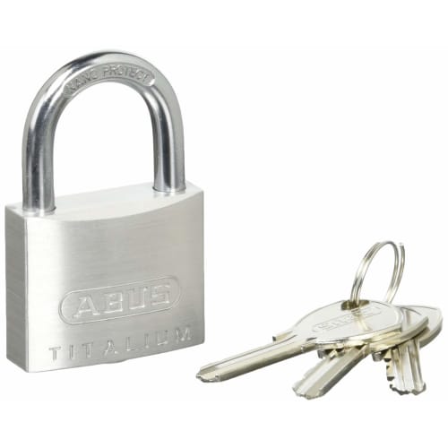 Japan Lock Service ABUS TITALIUM 64TI Padlocks, 2-Pack, Silver, Size 40