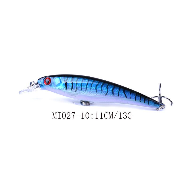 10Color Lure Bait Set for Long Casting Universal11cm13.4gBionic Hard Bait Freshwater Seawater Full Swimming Layer Fishing Gear F