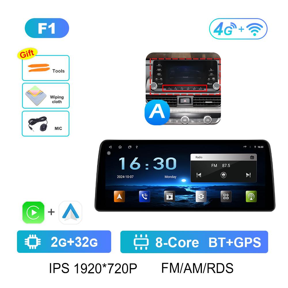 

12.3 inch Touch Screen Wireless Carplay GPS Navigation for Honda Accord 10 2018 2019 - 2020 Car Video Radio Multimedia Player 4G