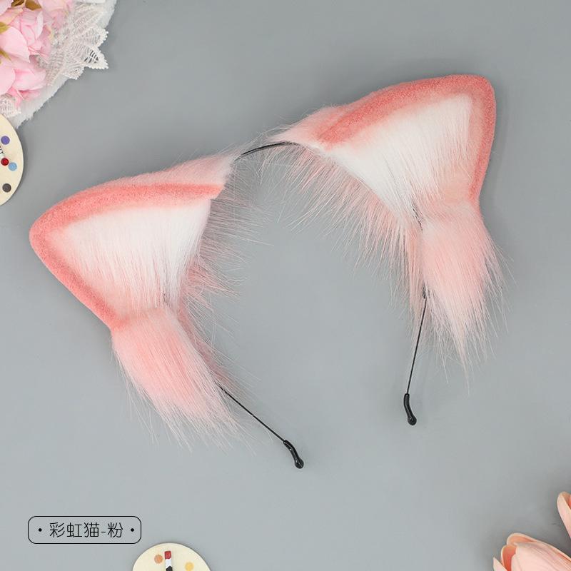One piece of hair delivery Japanese Lolita animal ear headdress edge clip cat ear headband hairpin dual-purpose accessories handmade
