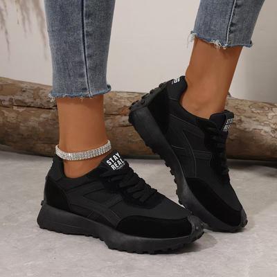Damen Sneaker Leder Luxus Plateau Schuhe Neue Mode Freizeit Leicht Rutschfest Schwarz Laufschuh Modedesigner Damenschuhe