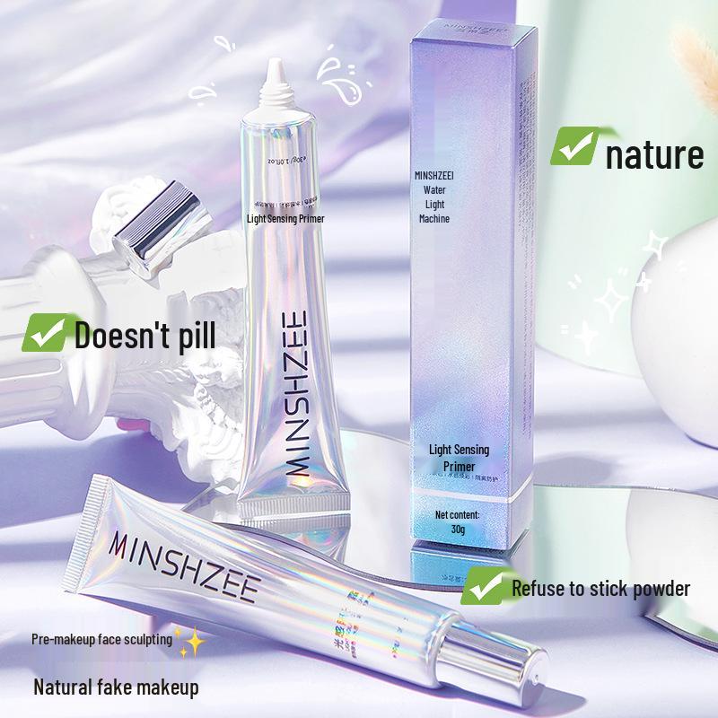 Mingxi Zhi Lichtempfindlicher Primer für Frauen: Aufhellende, Feuchtigkeitsspendende, Öl-Kontrollierende Make-up-Basis, Concealer & Foundation, 30ml.