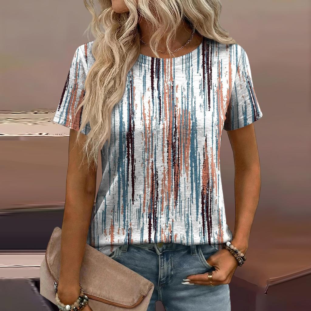 Women's Loose-Fit Fashionable Casual Printed T-Shirt