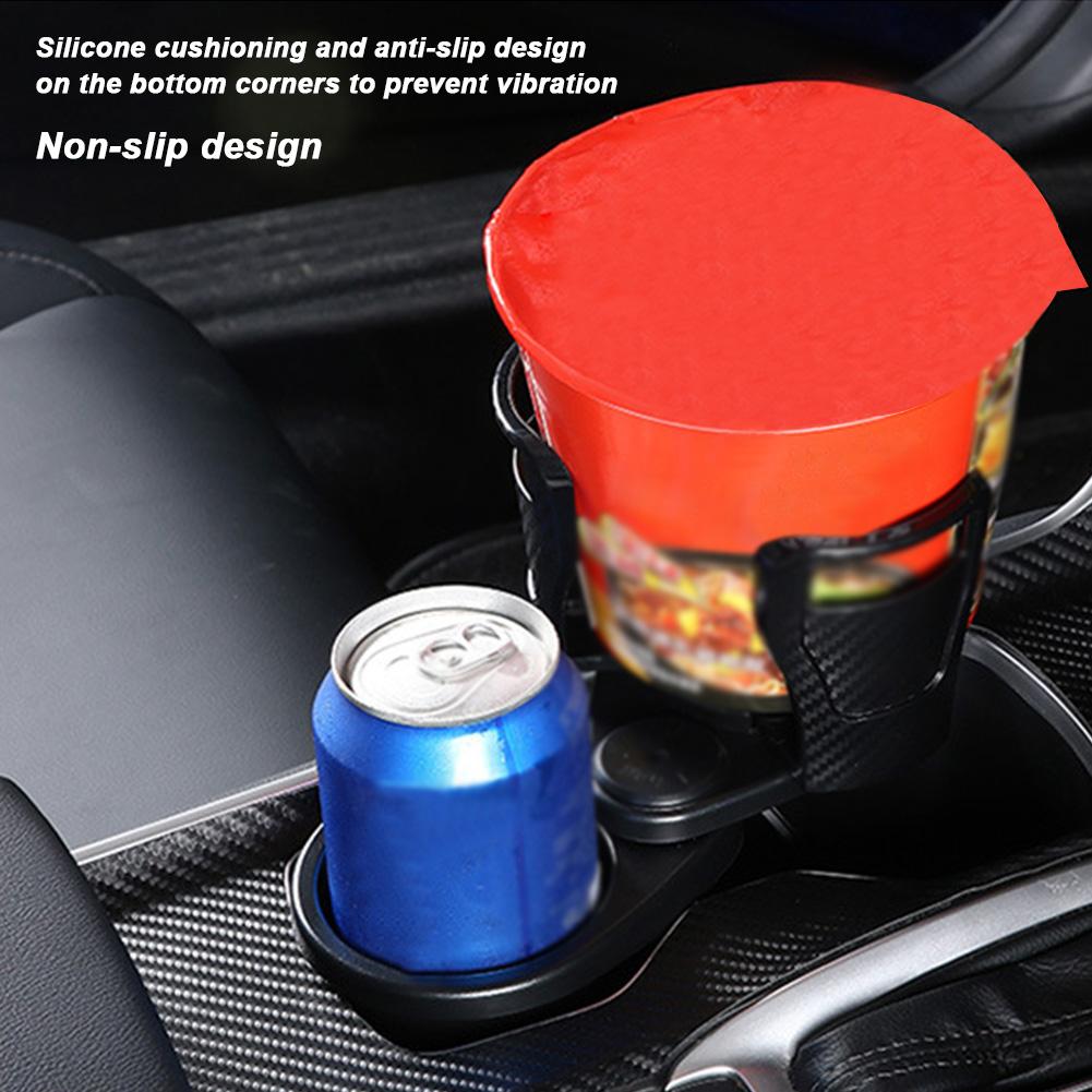 2 In 1 Cup Adapter Organizer Stand Auto Stand Organizer Car Cup Holder Expander Shockproof Vehicle-Mounted Slip-proof Cup Holder
