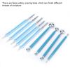 9Pcs   Acrylic Silicone Craving Pen Aluminum Tube Handle Pottery Clay Sculpture Tool #1