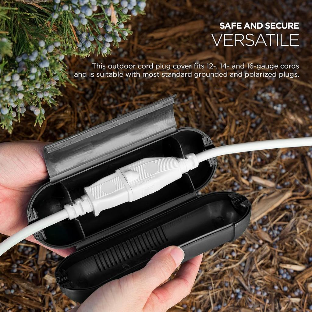 Outdoor Extension Cable Safety Cover, Waterproof Sealed and Weather Proof Electrical Connection Box Indoor and Outdoor Socket