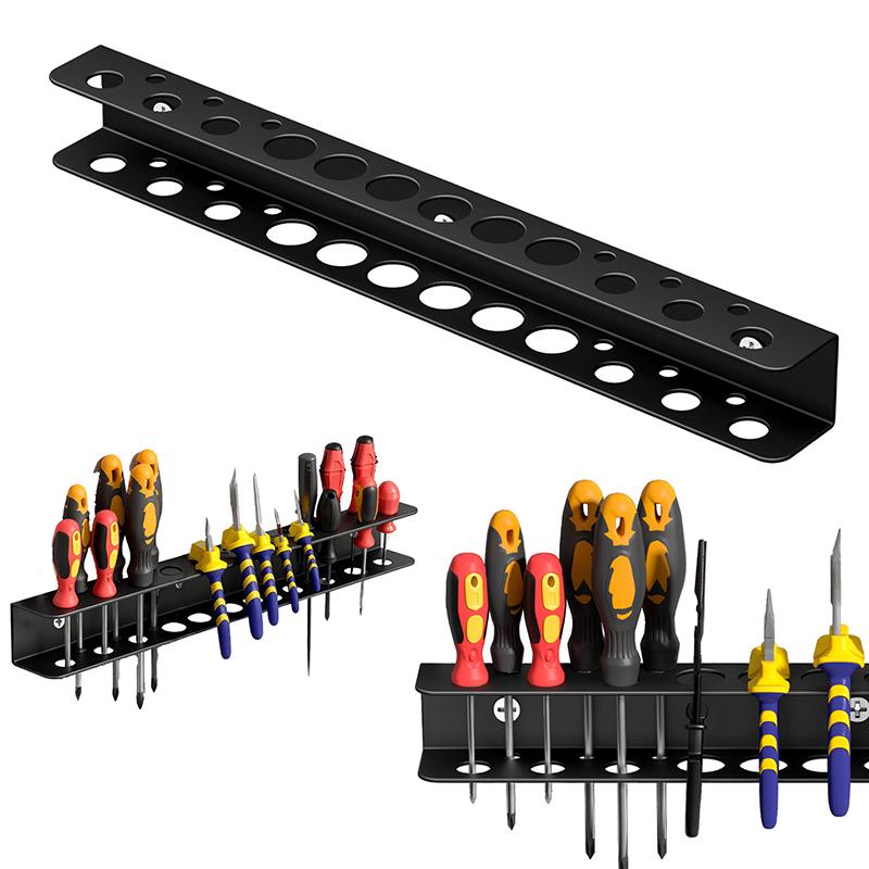 Screwdriver Plier Storage Rack Metal Heavy Duty Wall Mounted Tools Organizer For Garage Workshop Multifunctional Tool Management
