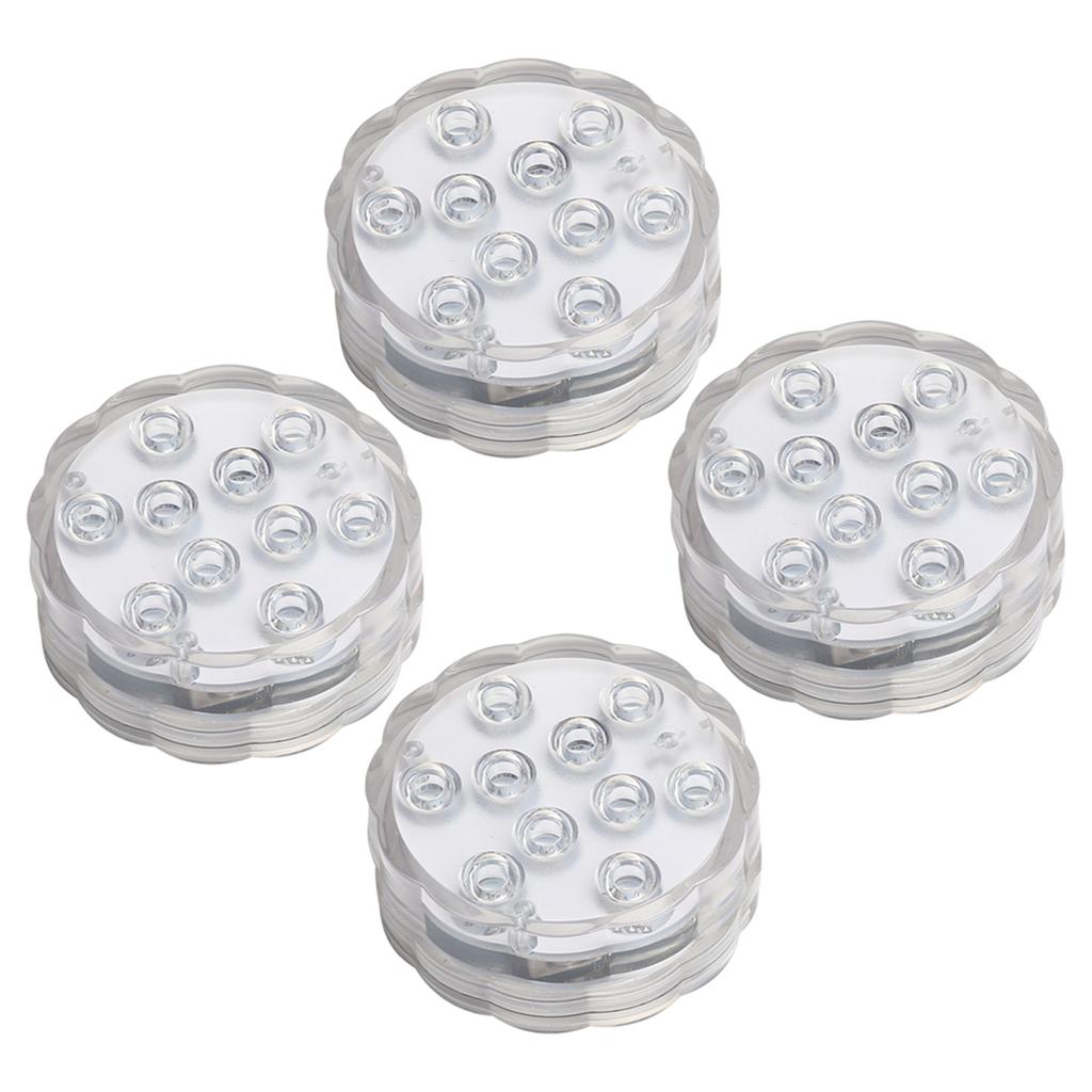4Pcs IP68 Underwater Lamp RGB 16 Colors Changing Pool Light Decoration with IR 24?Key Remote Control