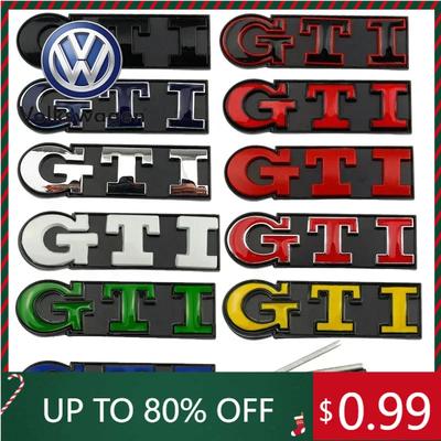 2026 Hot For VOLKSWAGEN VW Metal GTI Logo Car Front Grille Emblem Badge for Volkswagen Polo Caddy Golf 4 5 6 8 Jetta Tiguan Tour