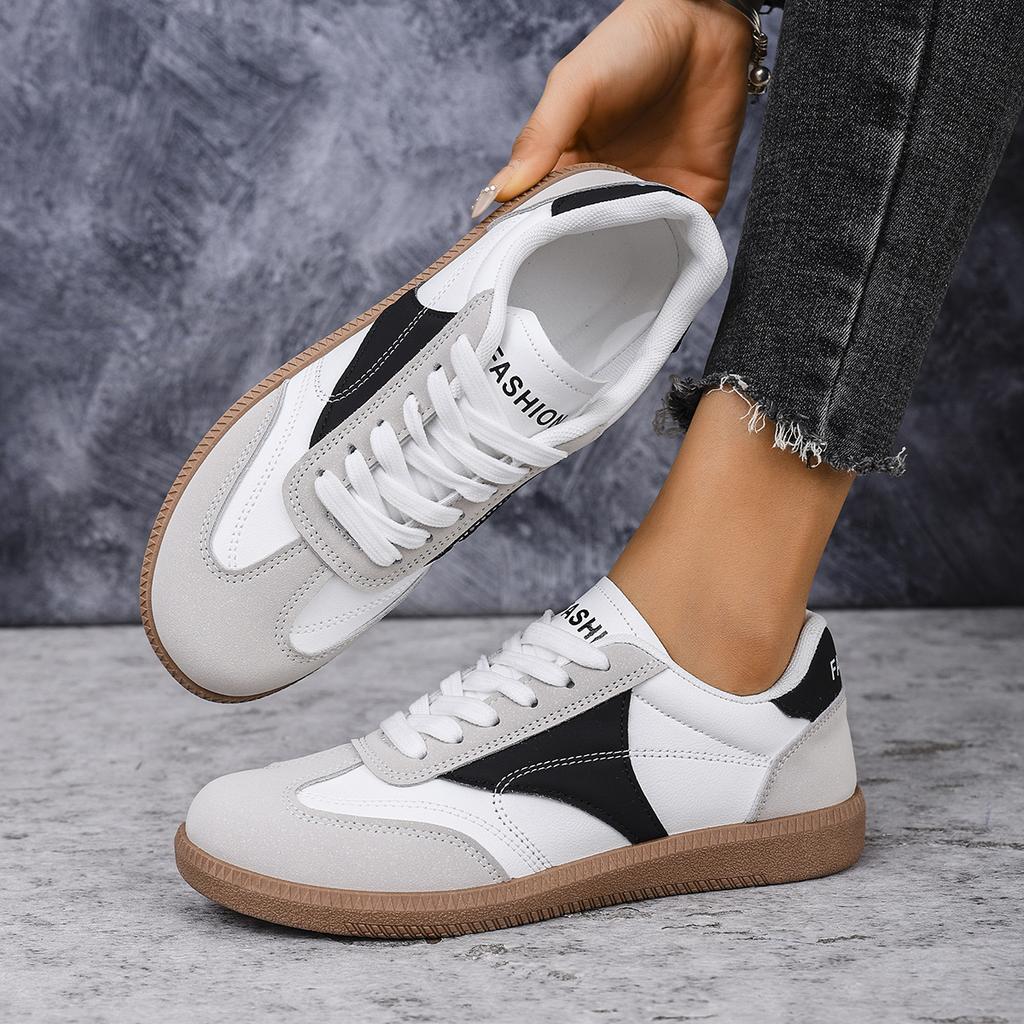 Fashion Women Casual Sneakers 2024 New Comfortable Big Size Women Trend Lace Up Sports Shoes Fashion Non Slip Sneakers Spring Autumn