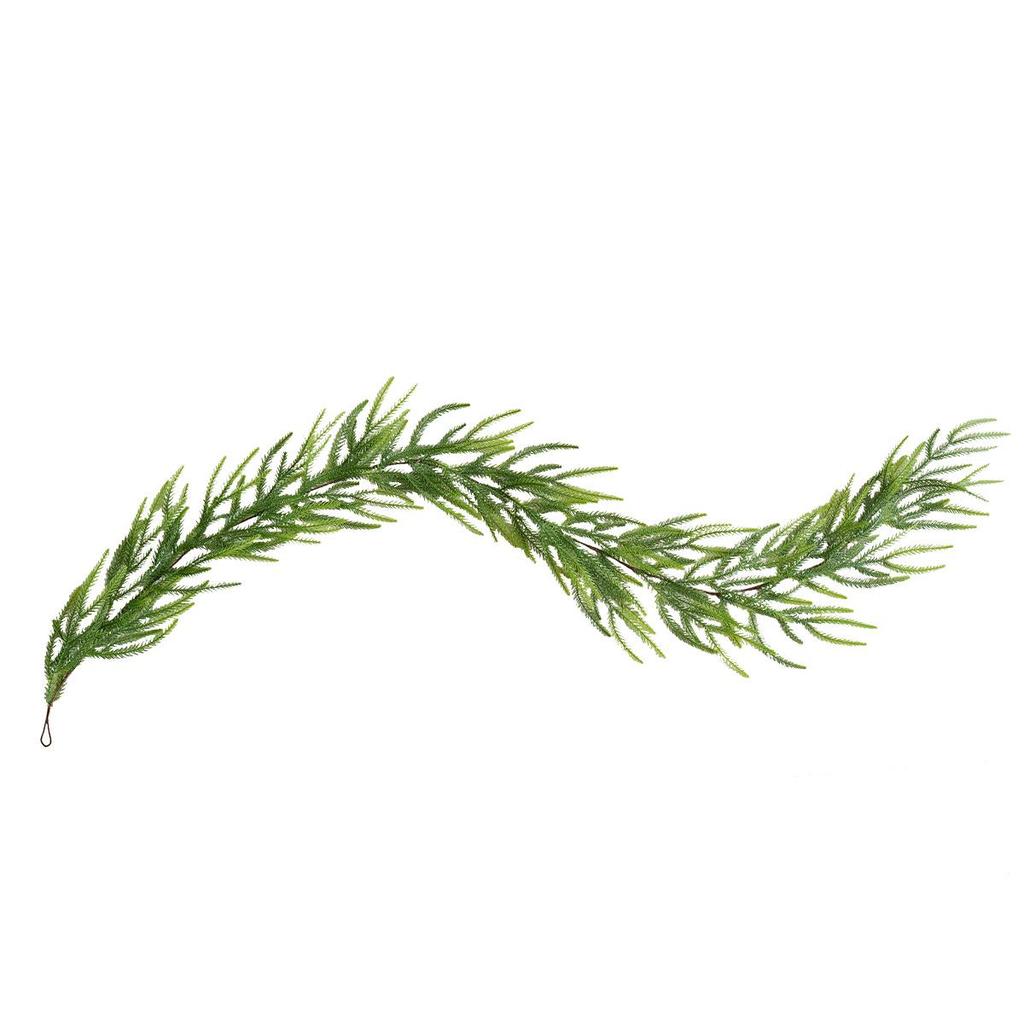 Christmas Simulation Greenery: Norfolk Pine & Cypress Garland with Artificial Pine Needles for Fireplace Decor
