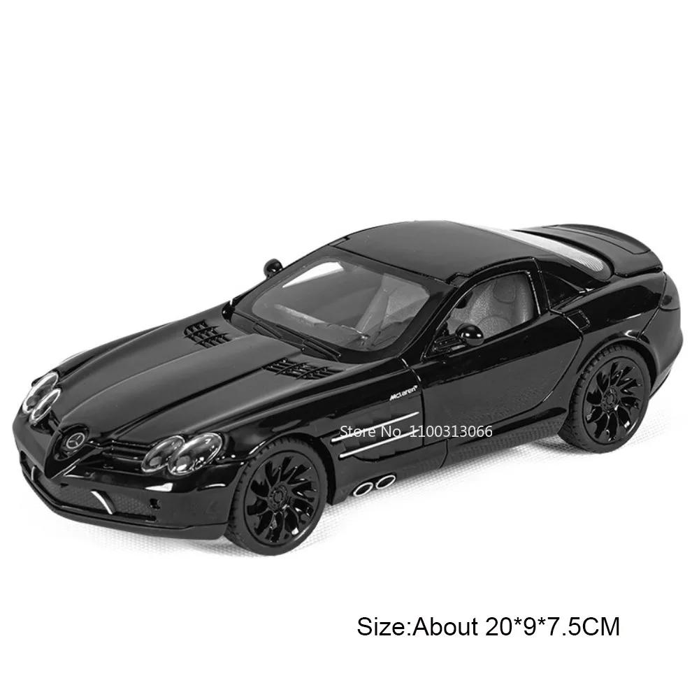 1:24 SLR Miniature Models Cars Toys Alloy Diecasting Doors Opened Vehicles with Light Music Supercar for Boys Birthday Gifts