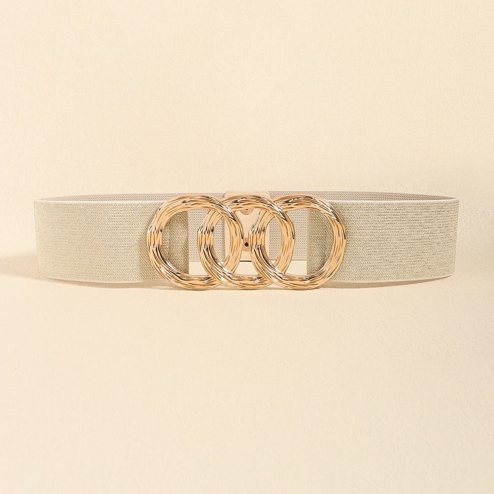 Clothing Accessories Waist Seal Simple Buckle Waist Strap Fashion Waistband  Versatile бежевый
