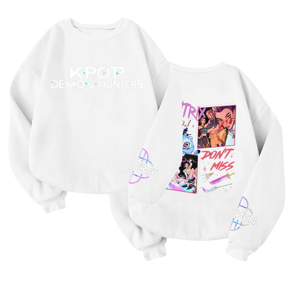 Children's Fashionable Lightweight Long-sleeved Round Neck Pullover With Pockets Printed Pullover