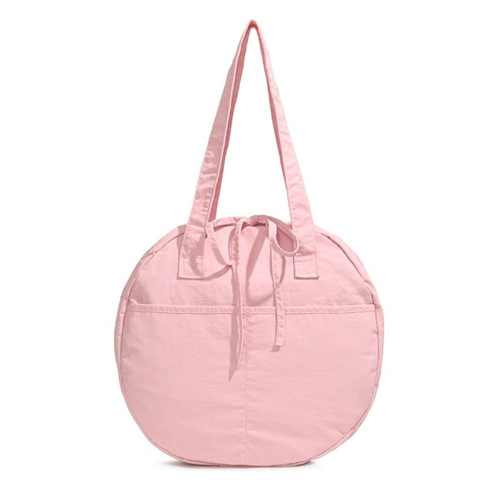 

Japanese Style Shoulder Round Bag Oxford Cloth Casual Women Pouch Large Capacity Handbag School розовый