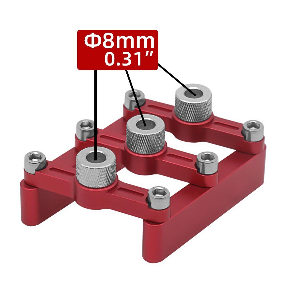 

Woodworking Self-Centering Dowelling Jig 3-10mm 3-in-1 90-Degree Straight Hole Drilling Positioner Panel Furniture DIY Tools