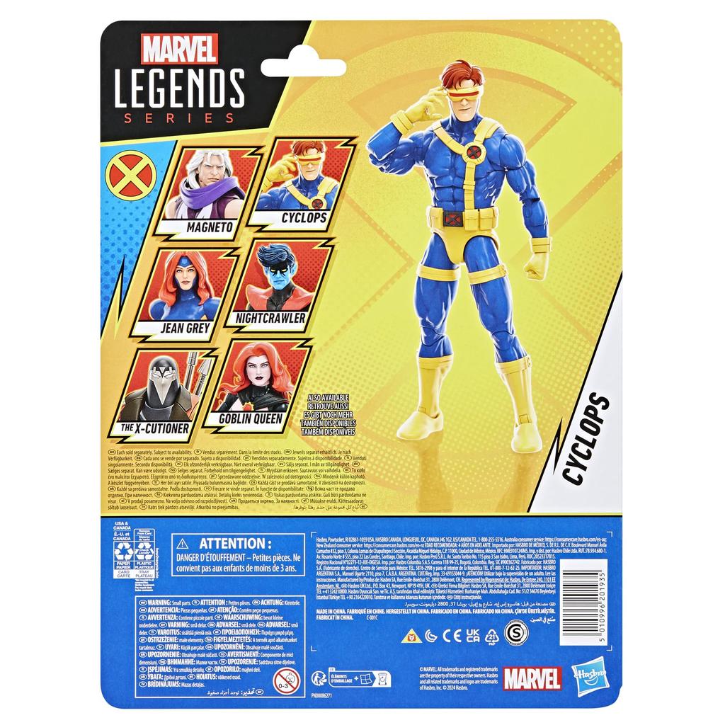 Hasbro Marvel Legends Series Collectible Action Figure Authentic Cyclops, X-Men '97 6-inch (15cm) F9054,