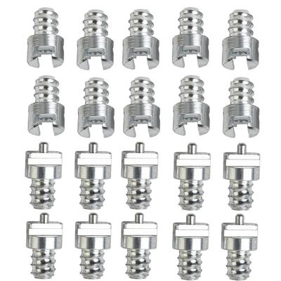 20 Pcs 16mm Dredge Spring Connector Spring Male And Female Join Connector Carbon Steel For Electric Pipe Dredge Machine