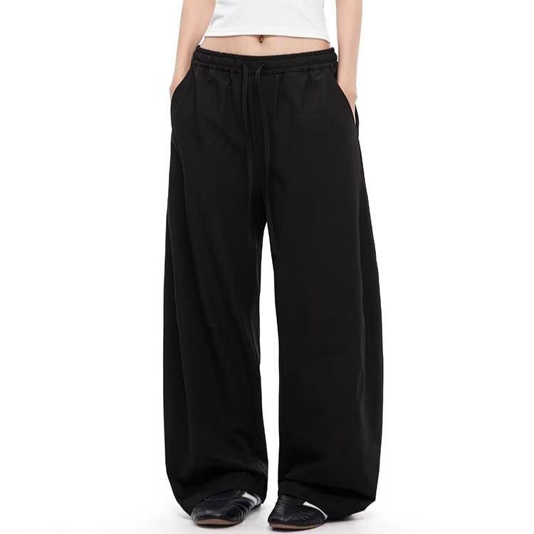 American Navy Blue Scimitar Casual Pants for Men and Women, Summer Cool Feeling Quick-drying Loose Moving Pants, Hanging Feeling Wide-leg Pants