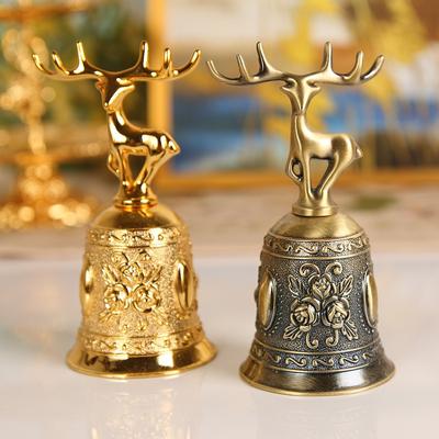Nuova campana a mano retrò campana per cervo campana da tavolo artigianato in metallo piccoli ornamenti per la casa