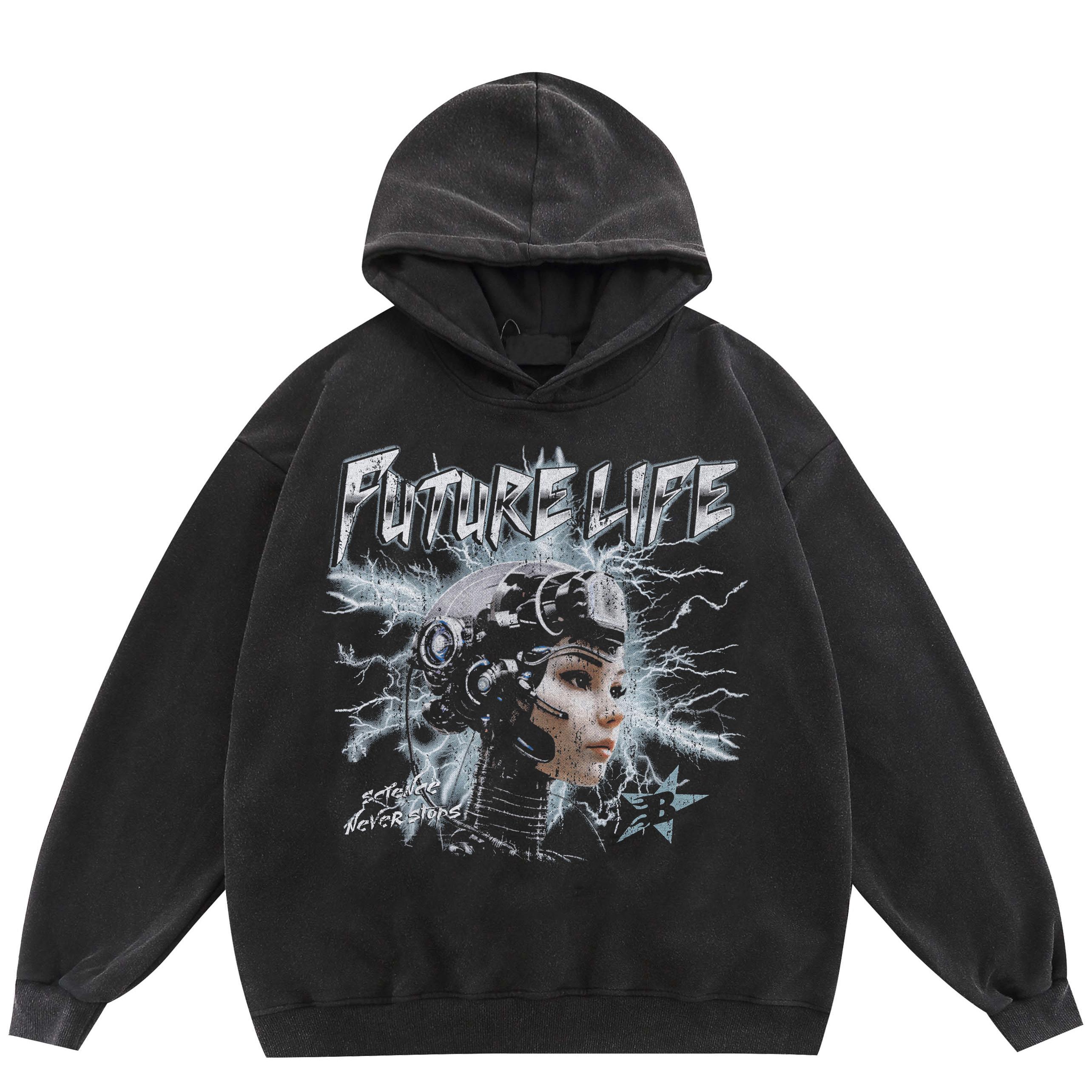 

Толстовка унисекс с рисунком Streetwear Future Robot 2024