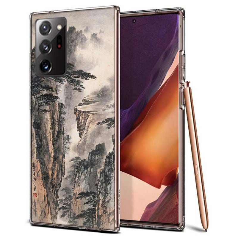 Chinese Style ink Painting Art Phone Case for Samsung A55 A35 A25 A15 A07 A05S A16 A17 A26 A36 A37 A56 A57 Galaxy Note 20 10 A50