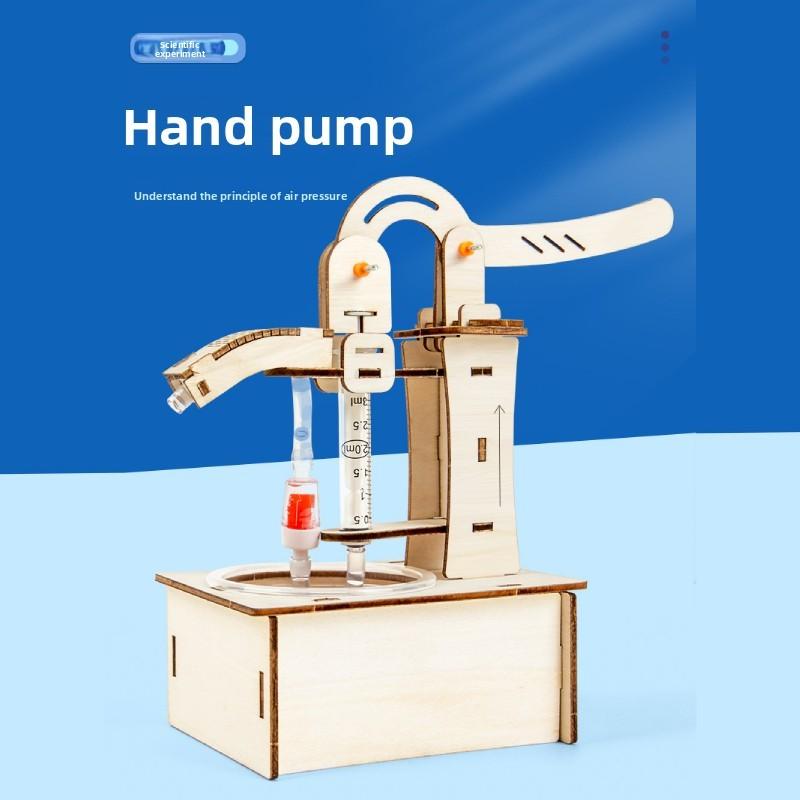 Simulated Wooden Pumping Water Machine Assembly Model Children Puzzle Toy Set For Learning