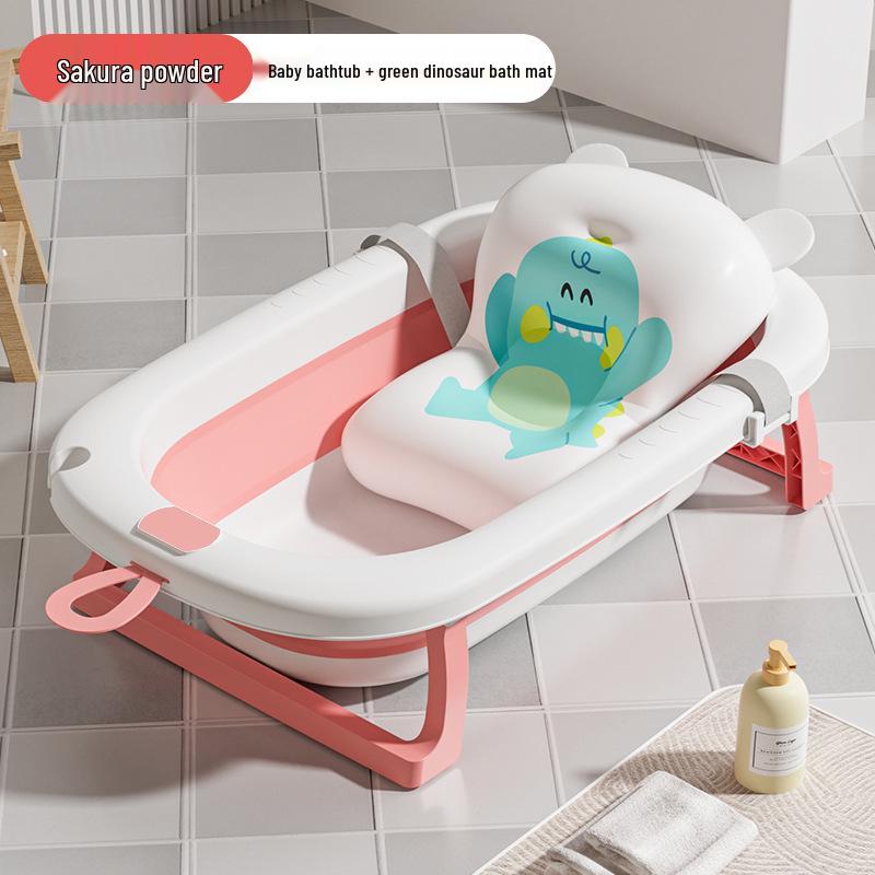 Foldable Baby Bathtub - Large, Sit or Lie for Kids, Newborn Bath Essentials for Home Use