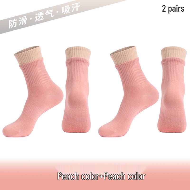 

Women s Non-slip Breathable Knee-high Yoga Socks - Silent Silicone Indoor Fitness Pilates Socks One Size