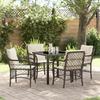 VidaXL 5-Piece Garden Dining Set with Cushions In Brown Poly Rattan 3380212